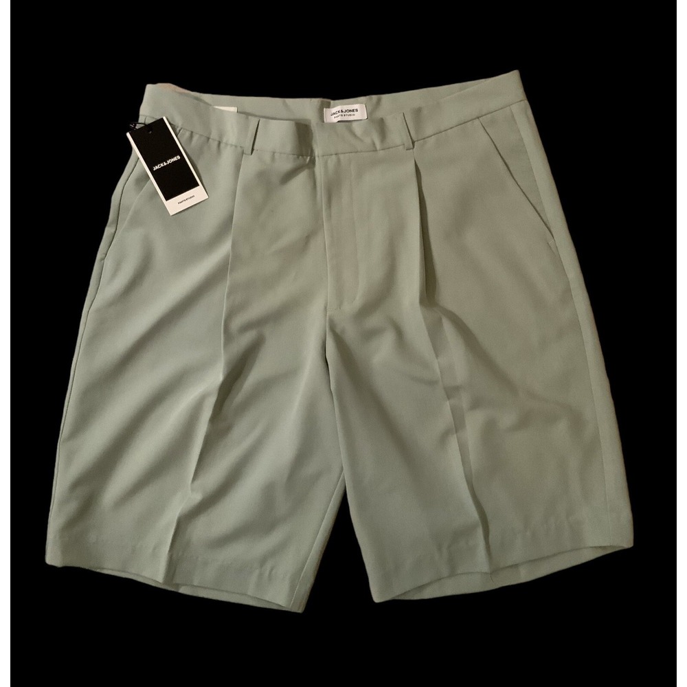 Jack & Jones Men's Dress Chino Shorts Size XXL Aqua Gray NWT.